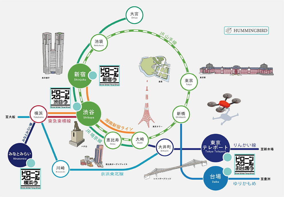 ドローンスクール東京 アクセスマップ