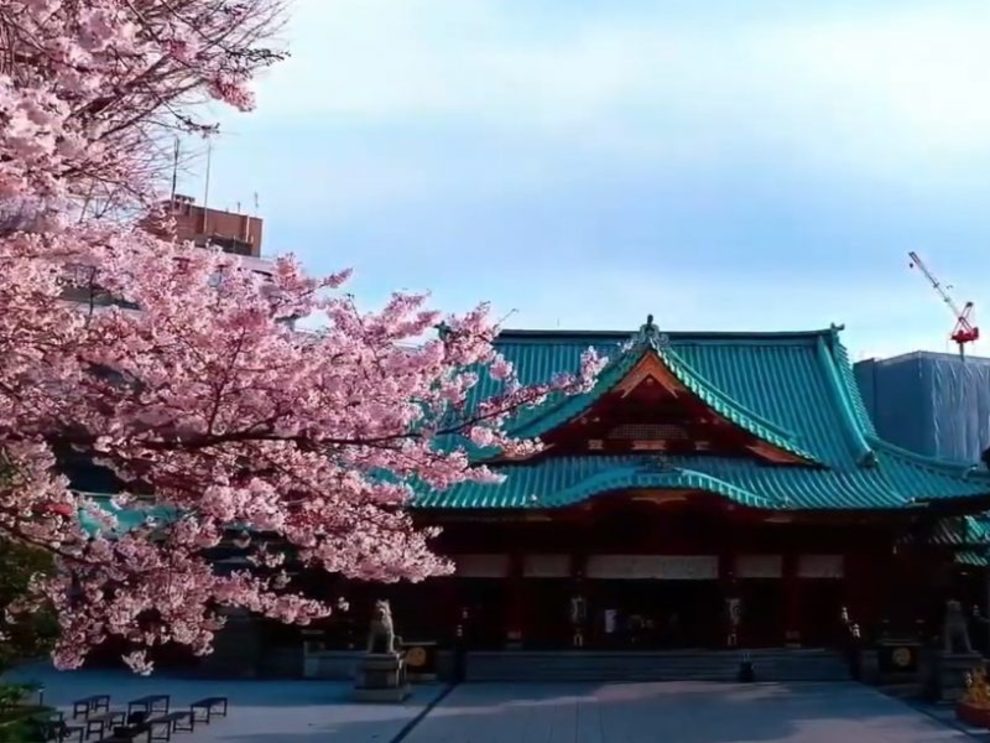 神田明神の空撮映像