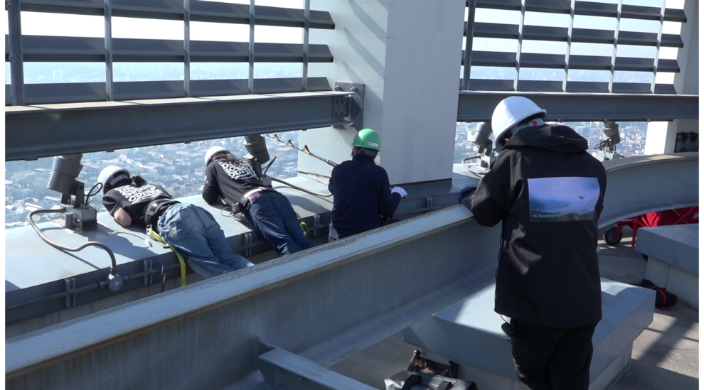 都内ドローン点検(屋上から)
