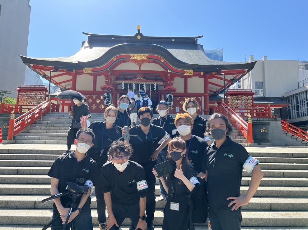 花園神社例大祭_ドローンスクール新宿メンバー