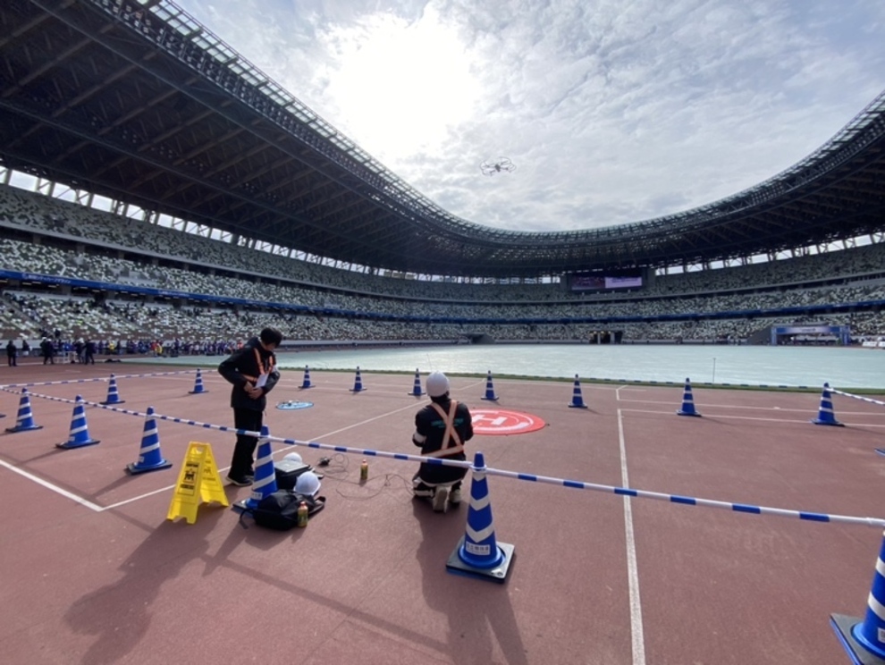 新国立競技場を空撮