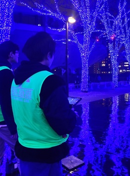 代々木公園で開催されている『青の洞窟 SHIBUYA』で空撮担当しました