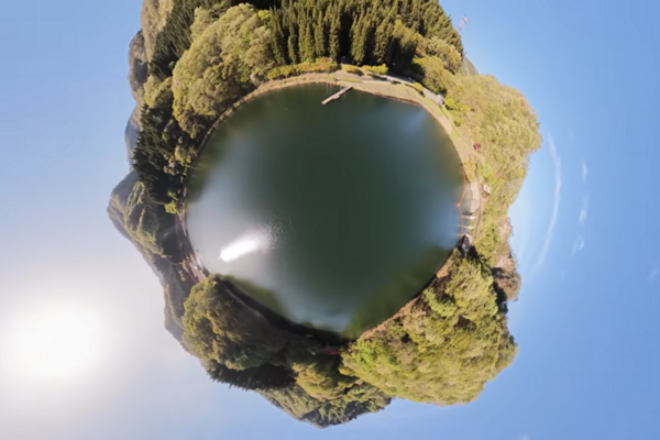 DJI Avata360パノラマ空撮｜軽井沢・碓氷湖の新緑