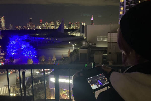 「青の洞窟SHIBUYA」の点灯式の撮影を行いました！