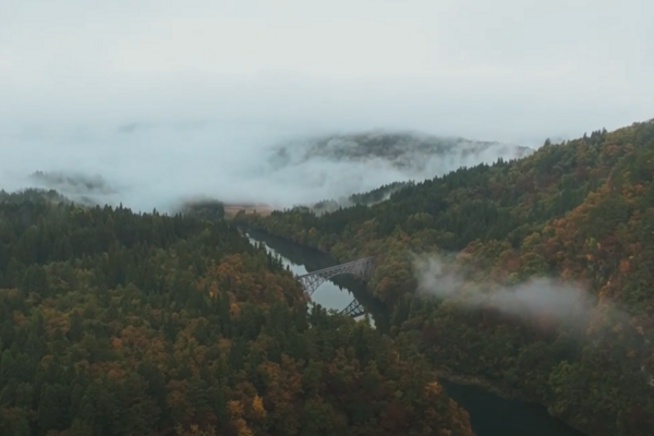 福島県の只見川周辺を空撮しました！