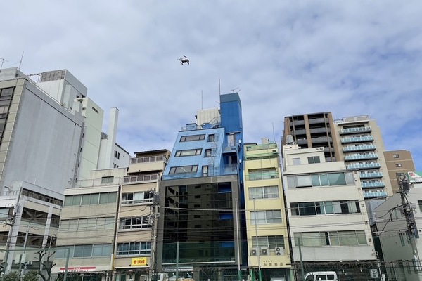 千代田区の中学校でドローンを活用した防災訓練を行いました！