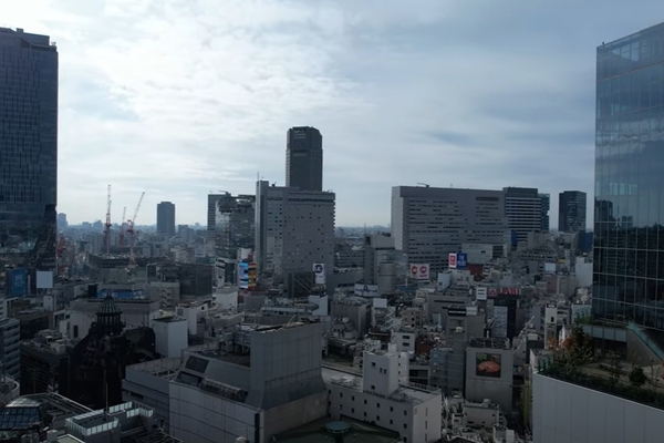 渋谷上空をドローンで空撮しました！